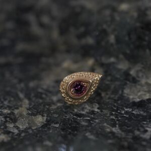 BVLA Nanda Pear yellow gold pink tourmaline