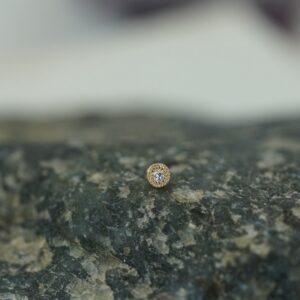 BVLA Pave Circle yellow gold white diamond