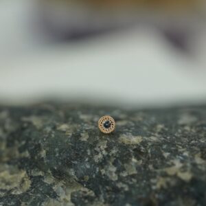 BVLA Pave Circle yellow gold swiss blue topaz