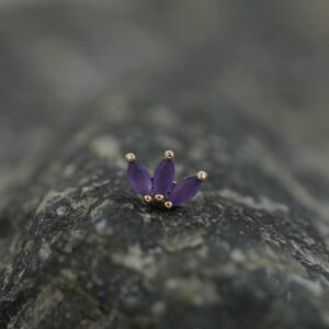 Buddha Jewelry Mini Moet Sandblasted Amethyst