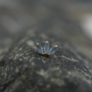 Buddha Jewelry Mini Moet Sandblasted London Blue Topaz